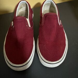 Classic Vans slip on Maroon shoes size 5.5 women/ 4 mens.
